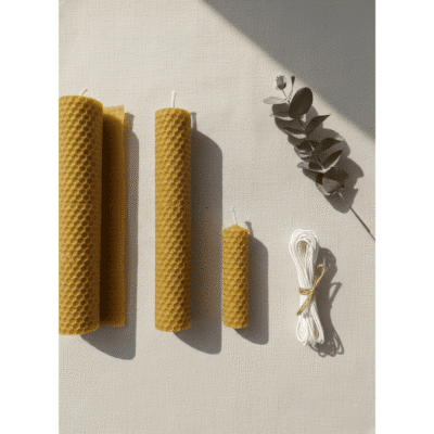 beeswax candle handrolled large