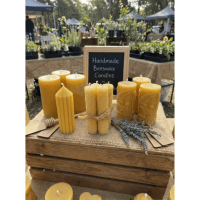 beeswax candle handrolled small 4 pack