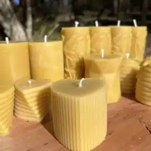 beeswax candle large heart