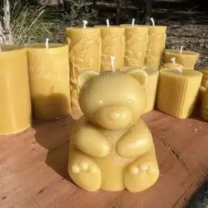 beeswax candle large bear