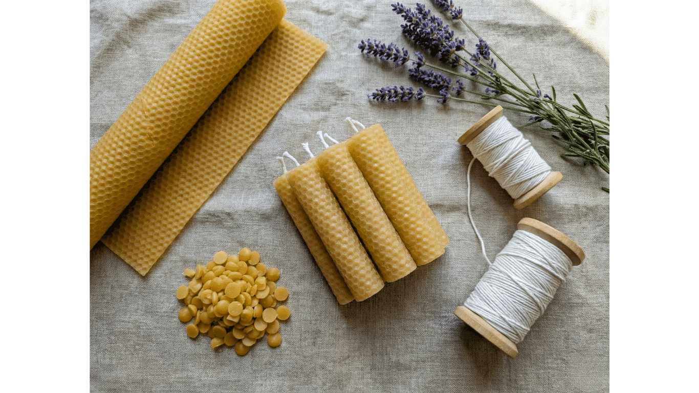 Beeswax Candle Handrolled Large
