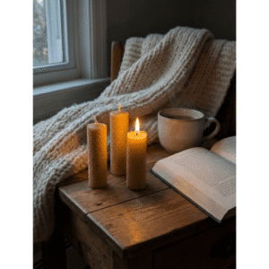 beeswax candle handrolled small