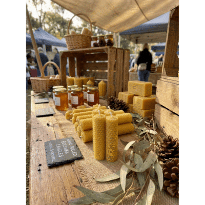 beeswax candle handrolled large 4 pack