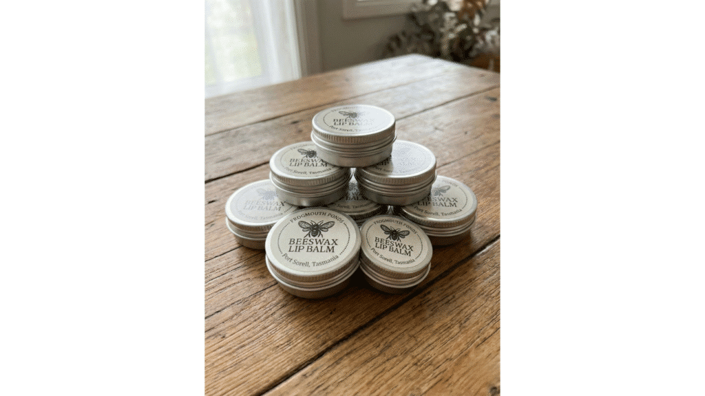 Natural Beeswax Lip Balm – Hand-Poured in Tasmania (12g Tin)