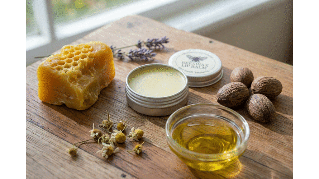 Natural Beeswax Lip Balm – Hand-Poured in Tasmania (12g Tin)