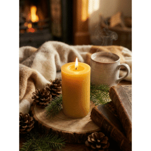 beeswax candle large cylinder