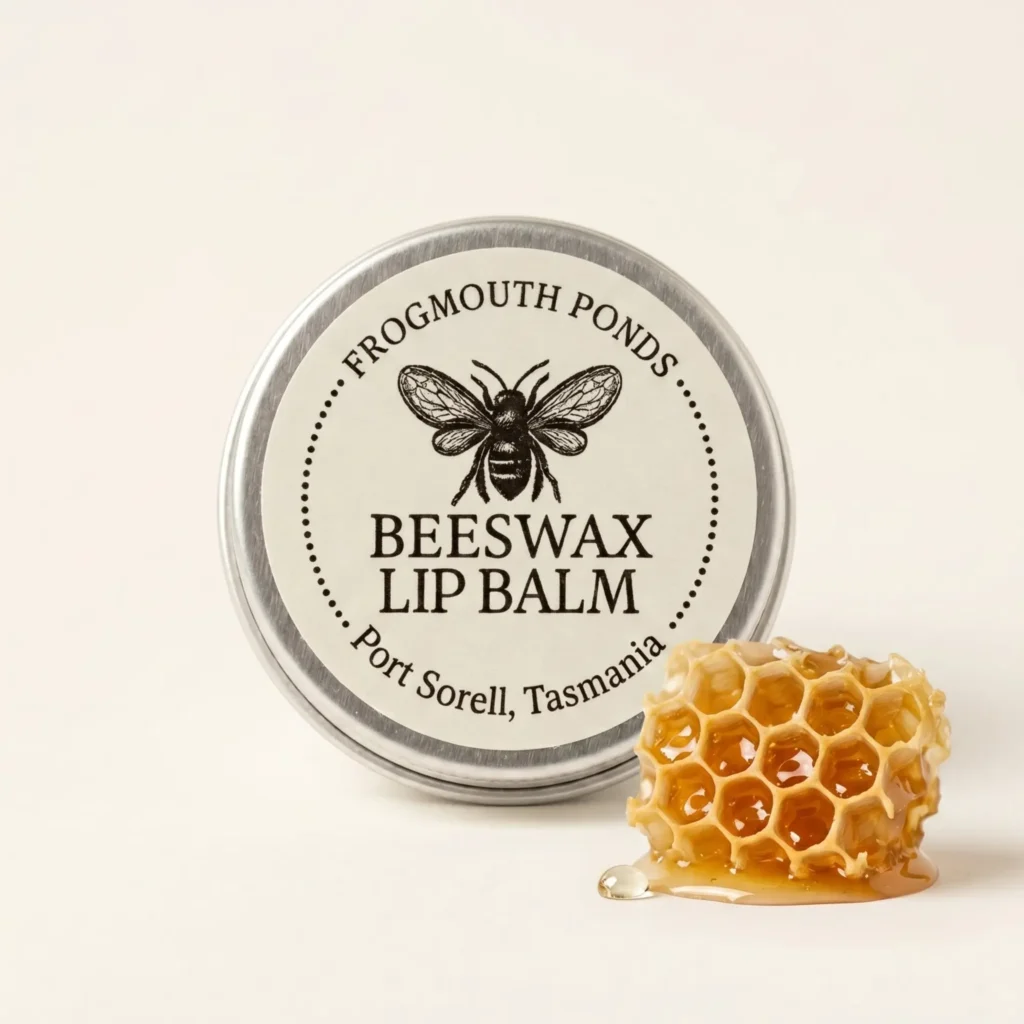 Natural Beeswax Lip Balm – Hand-Poured in Tasmania (12g Tin)