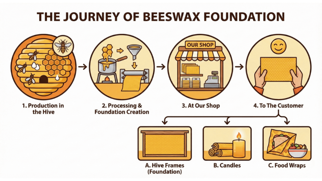 Beeswax Foundation Deep