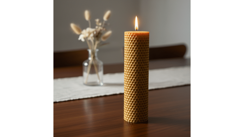 Beeswax Candle Handrolled Large 4 Pack