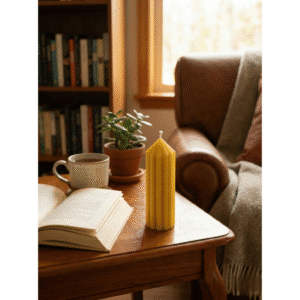 candle in reading room