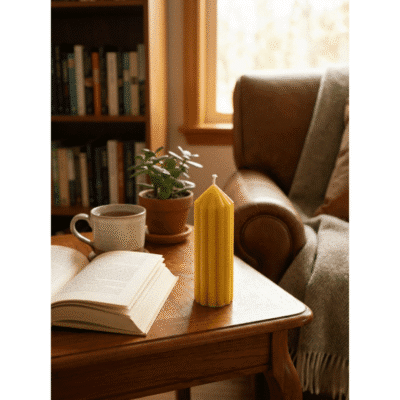 candle in reading room