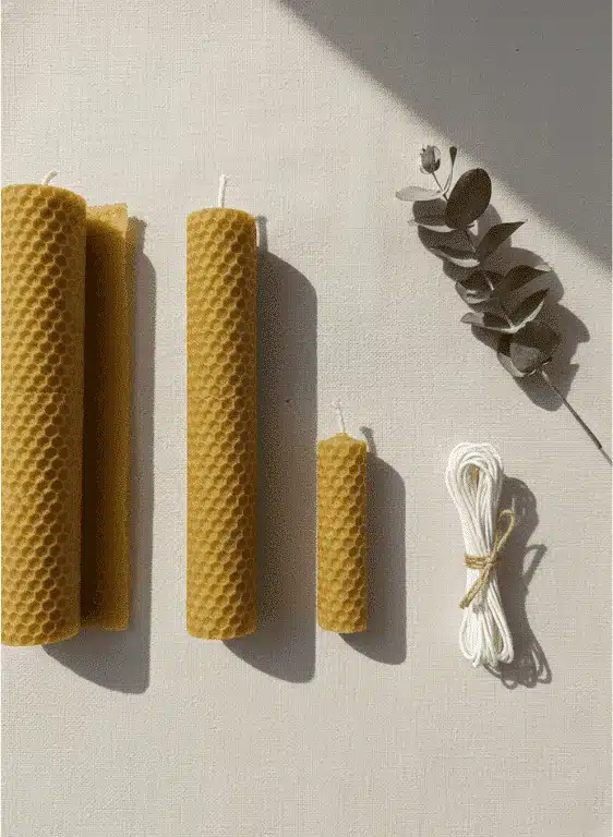 Beeswax Candle Handrolled Large