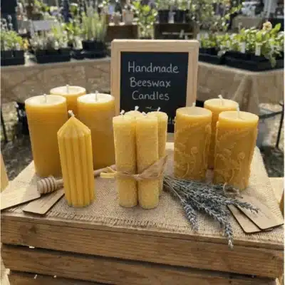 Beeswax Candle Handrolled Small 4 Pack