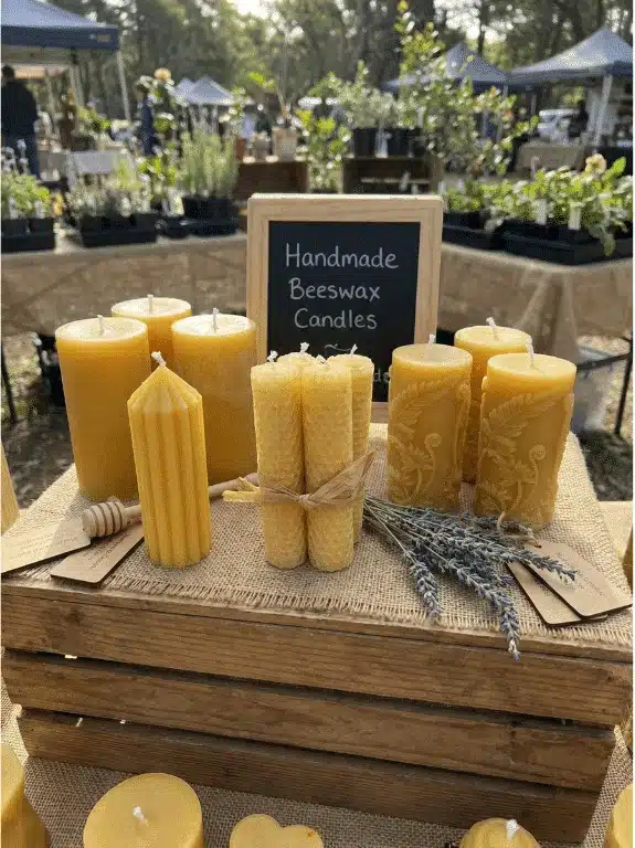 Beeswax Candle Handrolled Small 4 Pack