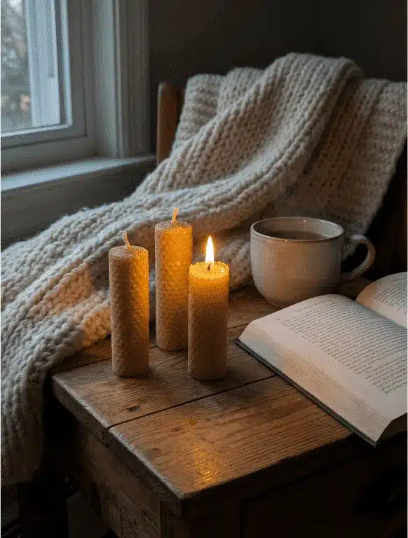 Beeswax Candle Handrolled Small