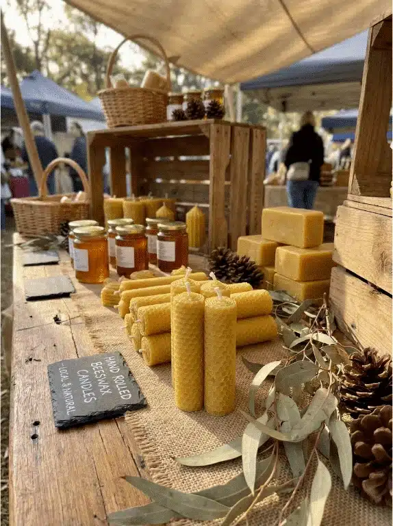 Beeswax Candle Handrolled Large 4 Pack