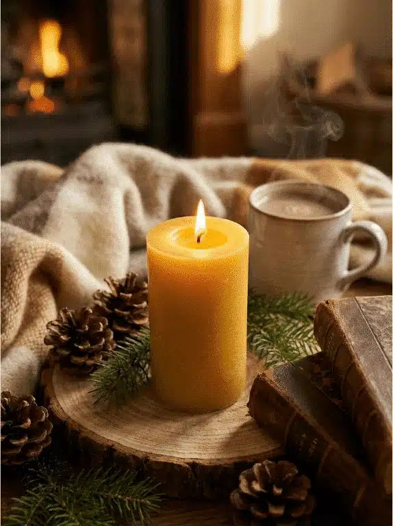 Beeswax Candle Large Cylinder