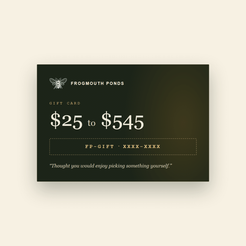 Frogmouth Ponds Gift Card