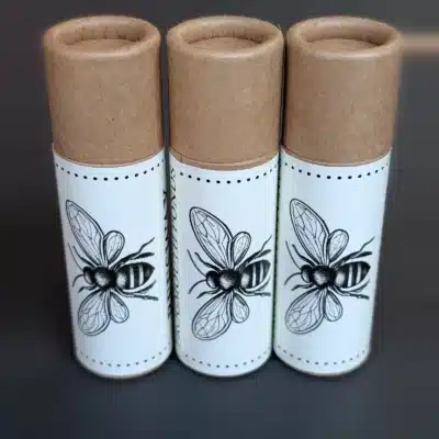 Natural Beeswax Lip Balm 3-Pack — Kraft Paper Tubes (3 × 11g)