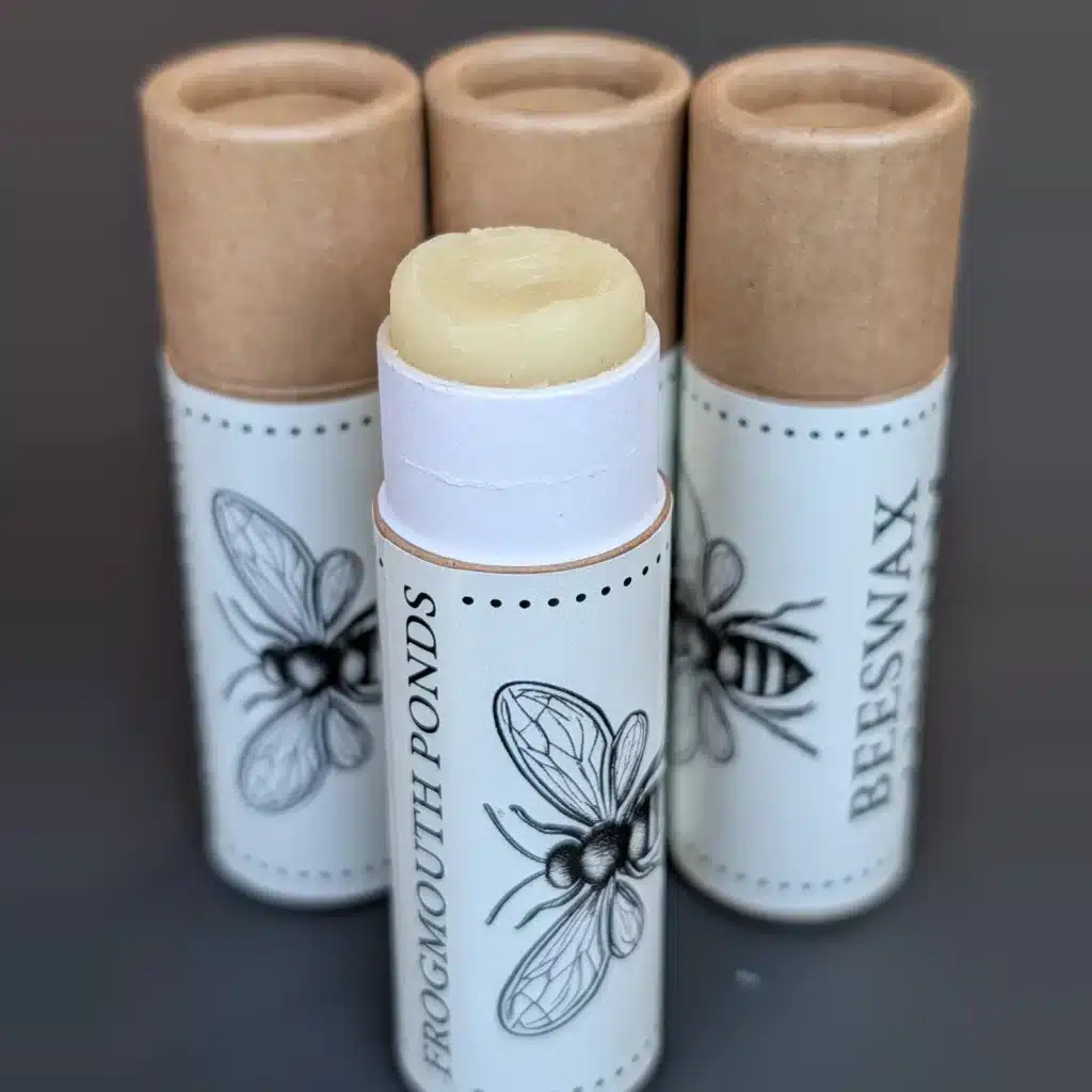 Natural Beeswax Lip Balm 3-Pack — Kraft Paper Tubes (3 × 11g)