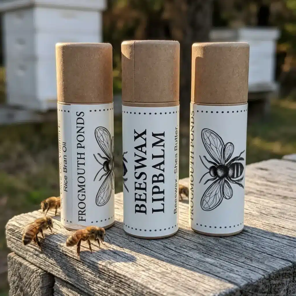 Natural Beeswax Lip Balm 3-Pack — Kraft Paper Tubes (3 × 11g)